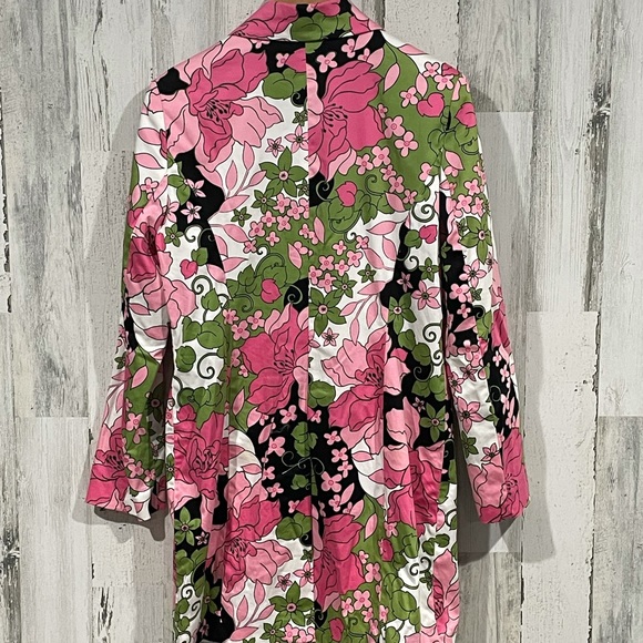 ALDO TREVI Vintage Floral Above Knee Jacket Size 8 - Picture 2 of 8